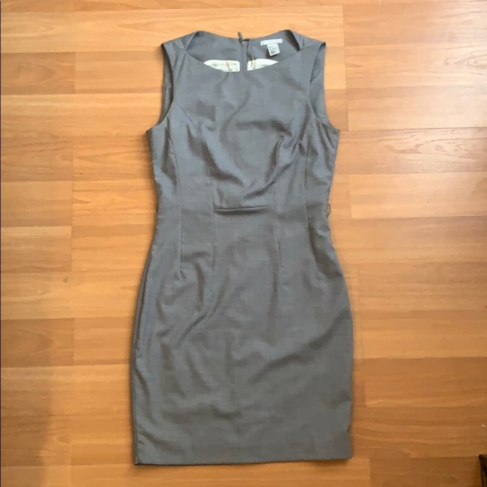 Grey dress. Great for semi-professional attire.
